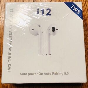 i12 TWS (True Wireless Stereo) Earbuds, Auto Pairing, iPhone/Android, NIB